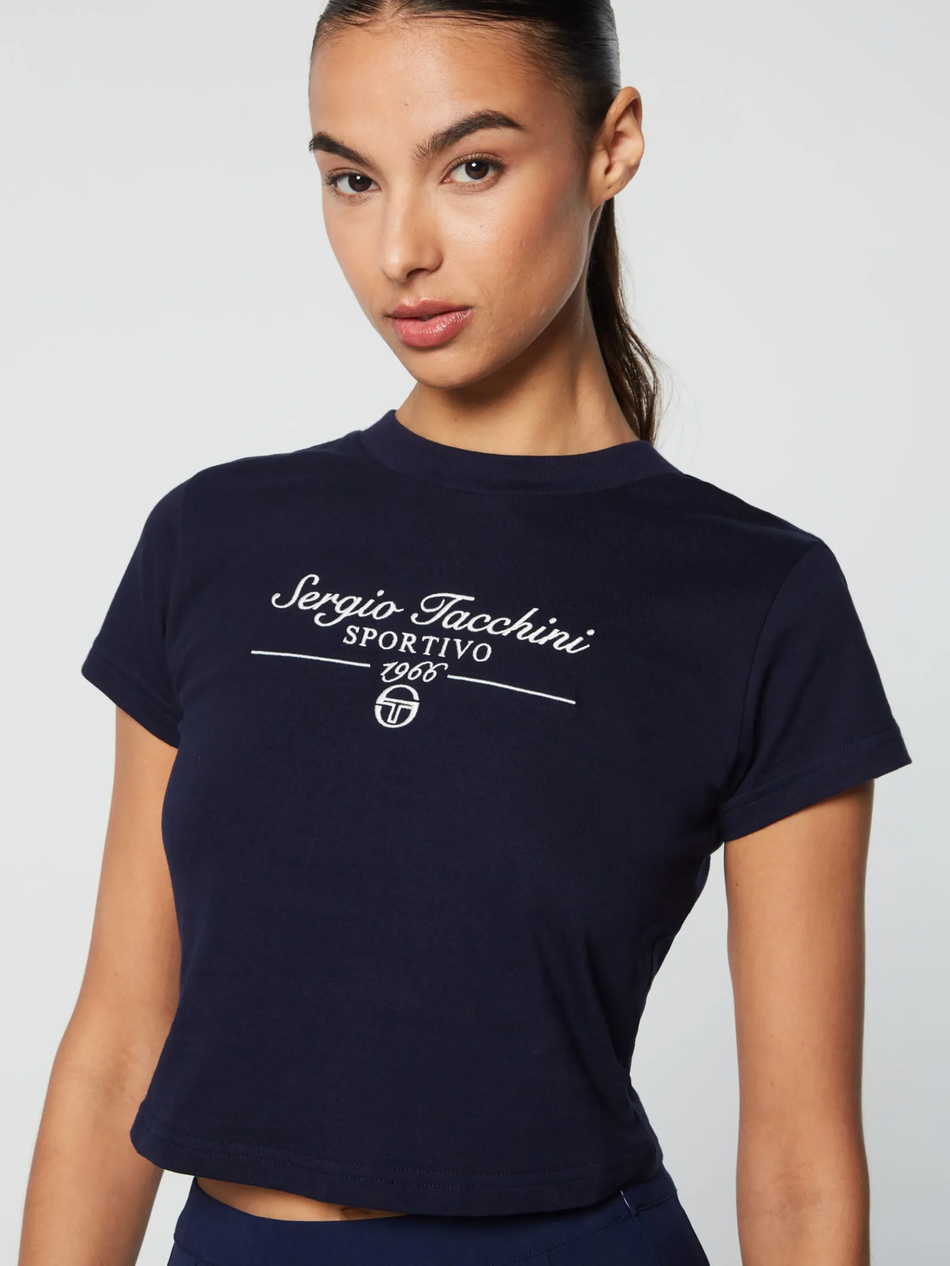 Sergio Tacchini Nicola Graphic T-Shirt- MARITIME BLUE Hot