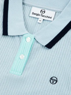 Sergio Tacchini Noale Cropped Tennis Polo- CELESTIAL BLUE Clearance