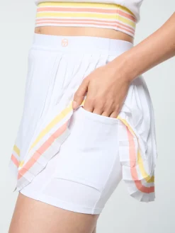 Sergio Tacchini Noale Tennis Wrap Skirt- BRILLIANT WHITE Outlet