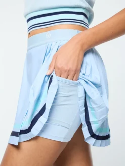 Sergio Tacchini Noale Tennis Wrap Skirt- CELESTIAL BLUE New