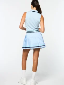 Sergio Tacchini Noale Tennis Wrap Skirt- CELESTIAL BLUE New