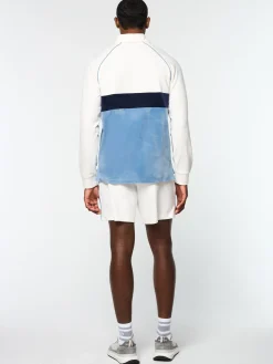 Sergio Tacchini Noci Velour Long Sleeve Polo- GARDENIA New