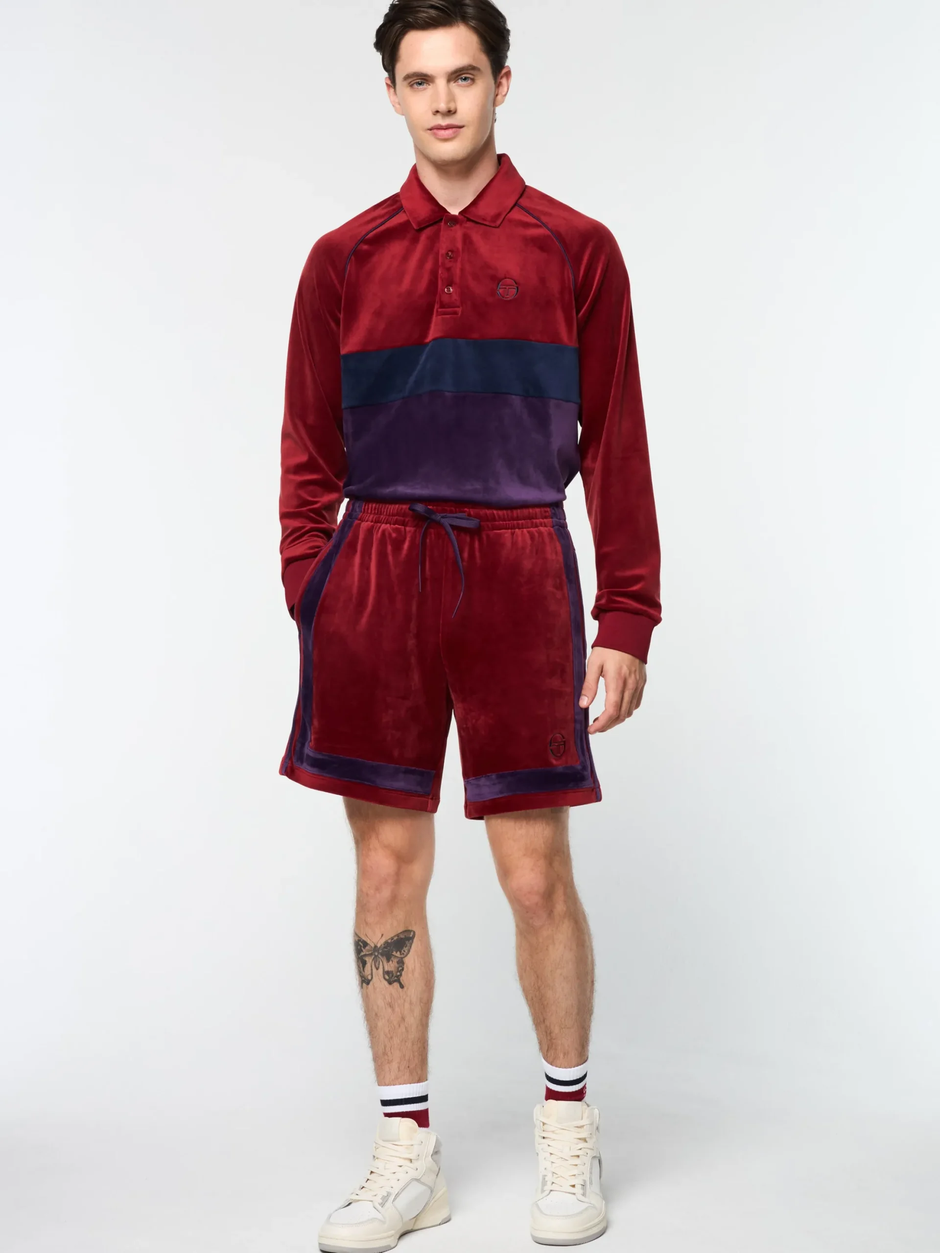Sergio Tacchini Noci Velour Short- SUN DRIED TOMATO Hot