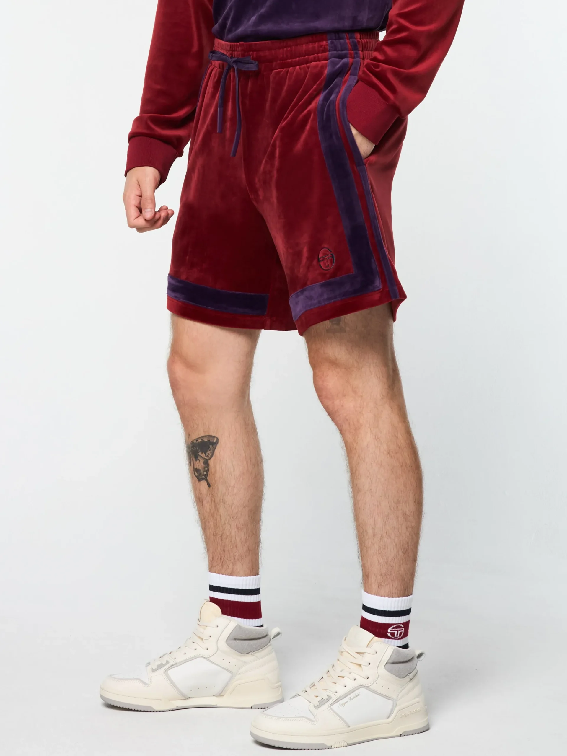 Sergio Tacchini Noci Velour Short- SUN DRIED TOMATO Hot