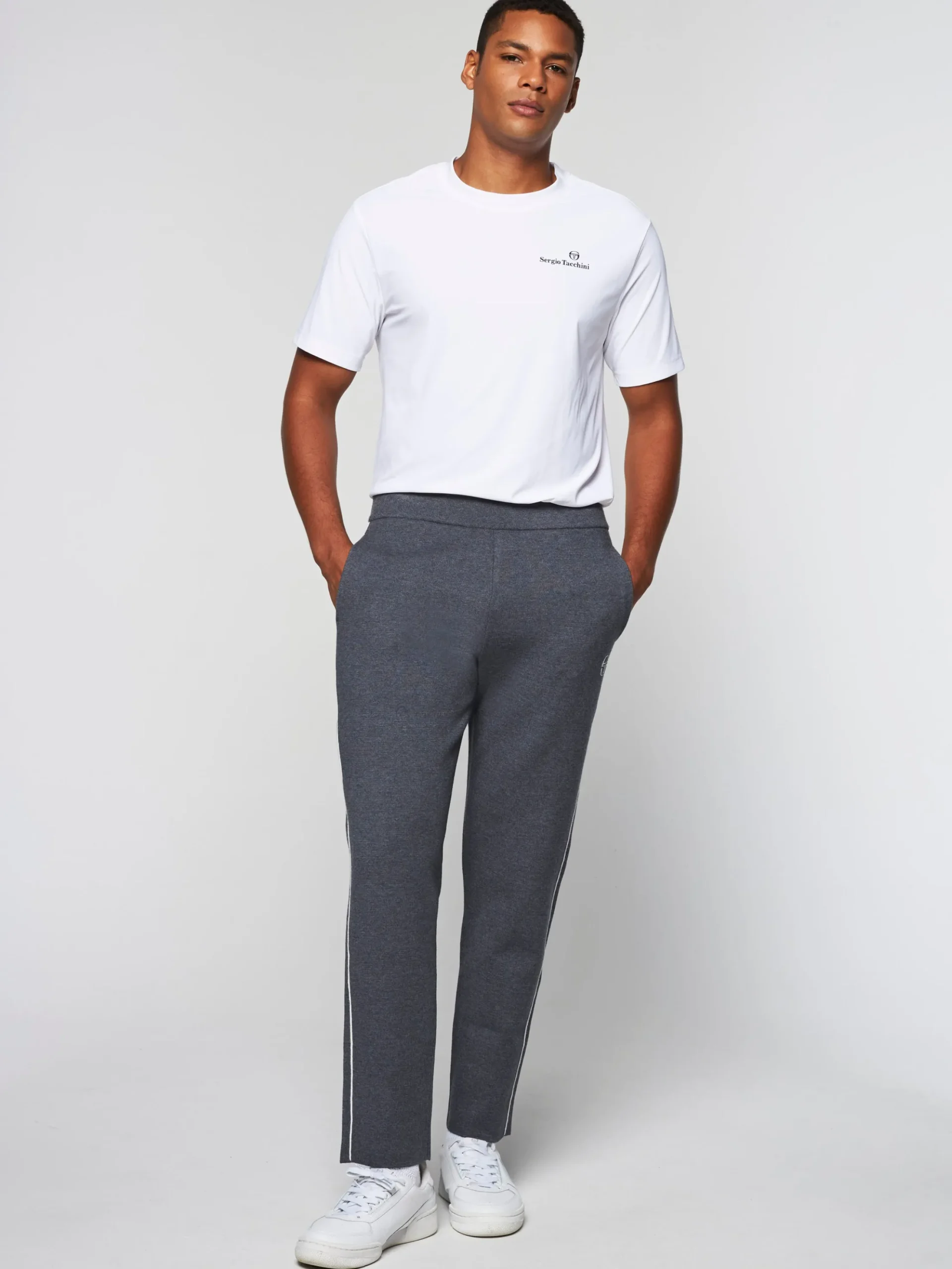 Sergio Tacchini Nostra Track Pant- Dark Grey/ Melange DARK GREY MELANGE Hot