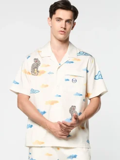 Sergio Tacchini Nuvola Tencel Cabana Shirt- GARDENIA Outlet