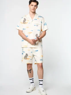 Sergio Tacchini Nuvola Tencel Cabana Shirt- GARDENIA Outlet