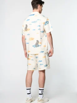 Sergio Tacchini Nuvola Tencel Cabana Shirt- GARDENIA Outlet