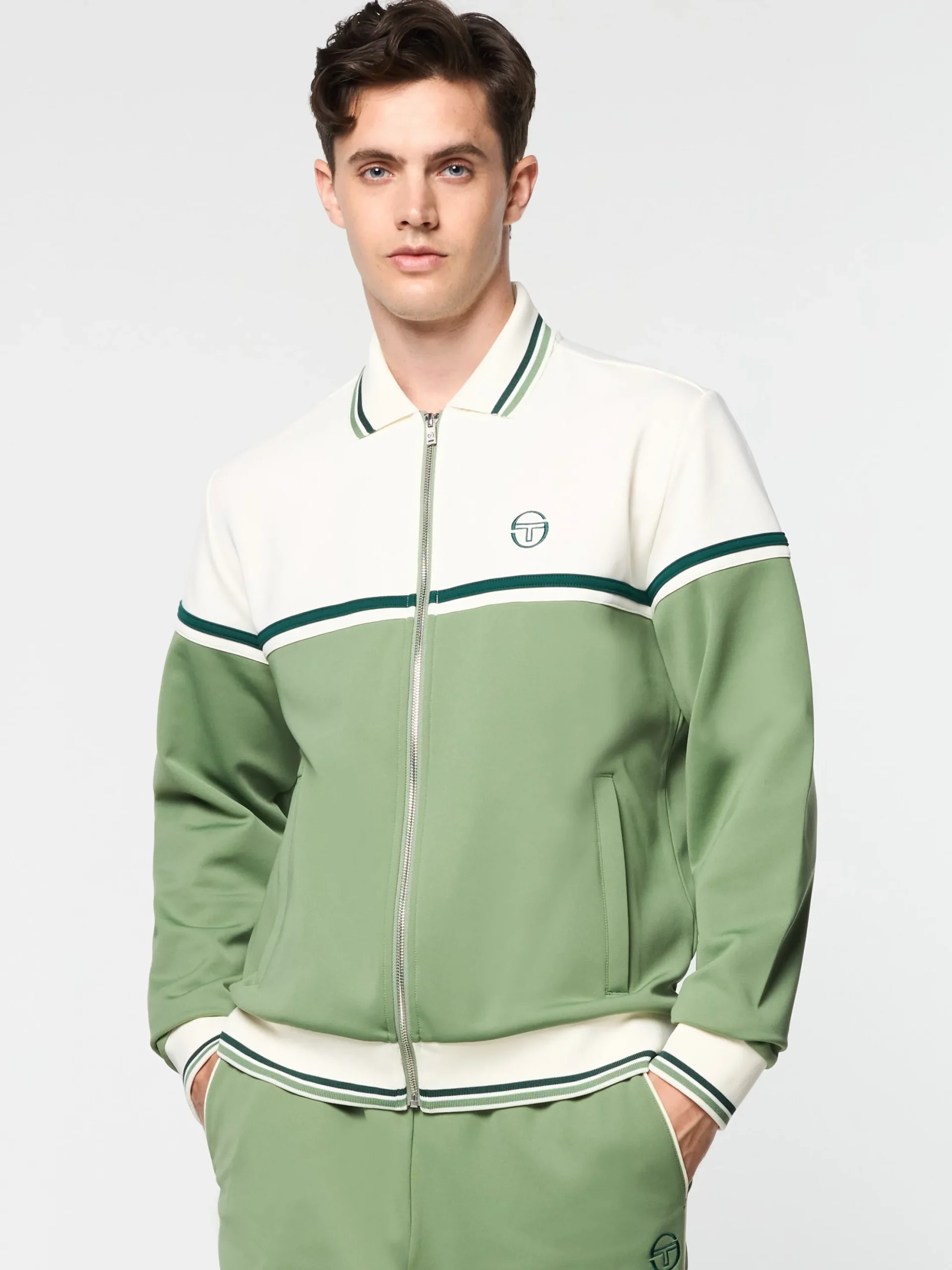 Sergio Tacchini Olmi Track Jacket- HEDGE GREEN Online