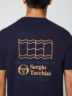 Sergio Tacchini Onda T-Shirt- MARITIME BLUE Sale