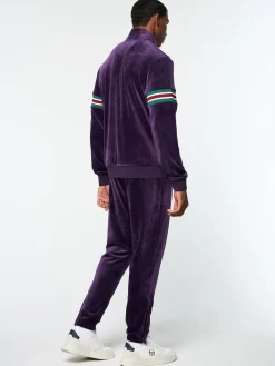 Sergio Tacchini Ostuni Velour Track Jacket- BLACKBERRY CORDIAL Online