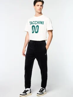 Sergio Tacchini Ostuni Velour Track Pant- BLACK BEAUTY Sale