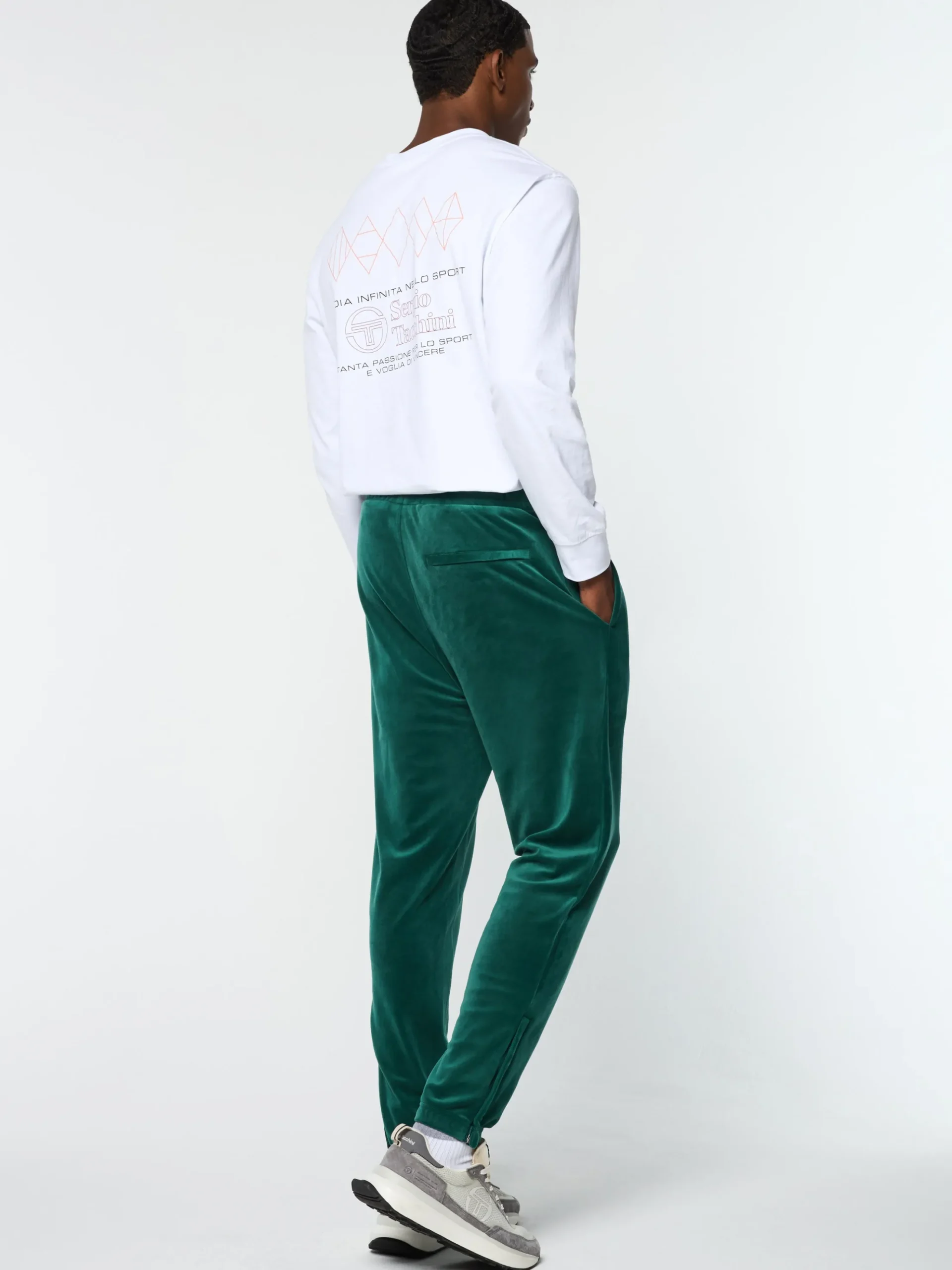 Sergio Tacchini Ostuni Velour Track Pant- RAINFOREST Online