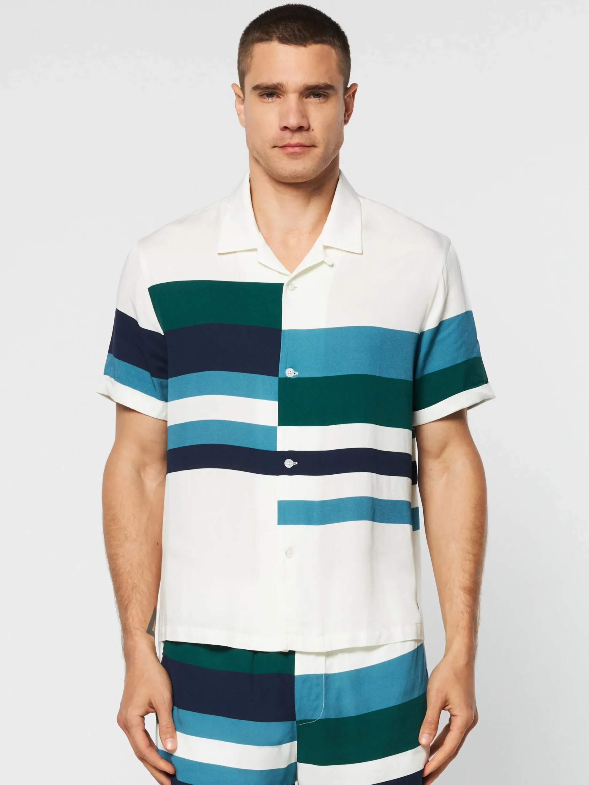 Sergio Tacchini Pennellata Cabana Shirt- Gardenia/ Multi GARDENIA MULTI Online