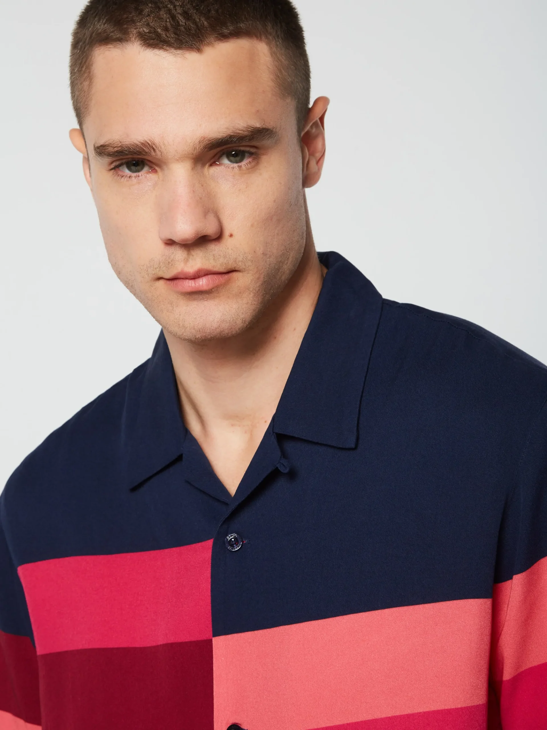 Sergio Tacchini Pennellata Cabana Shirt- Maritime Blue/ Multi MARITIME BLUE MULTI Sale