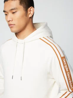 Sergio Tacchini Pereto Tape Hoodie- GARDENIA Outlet