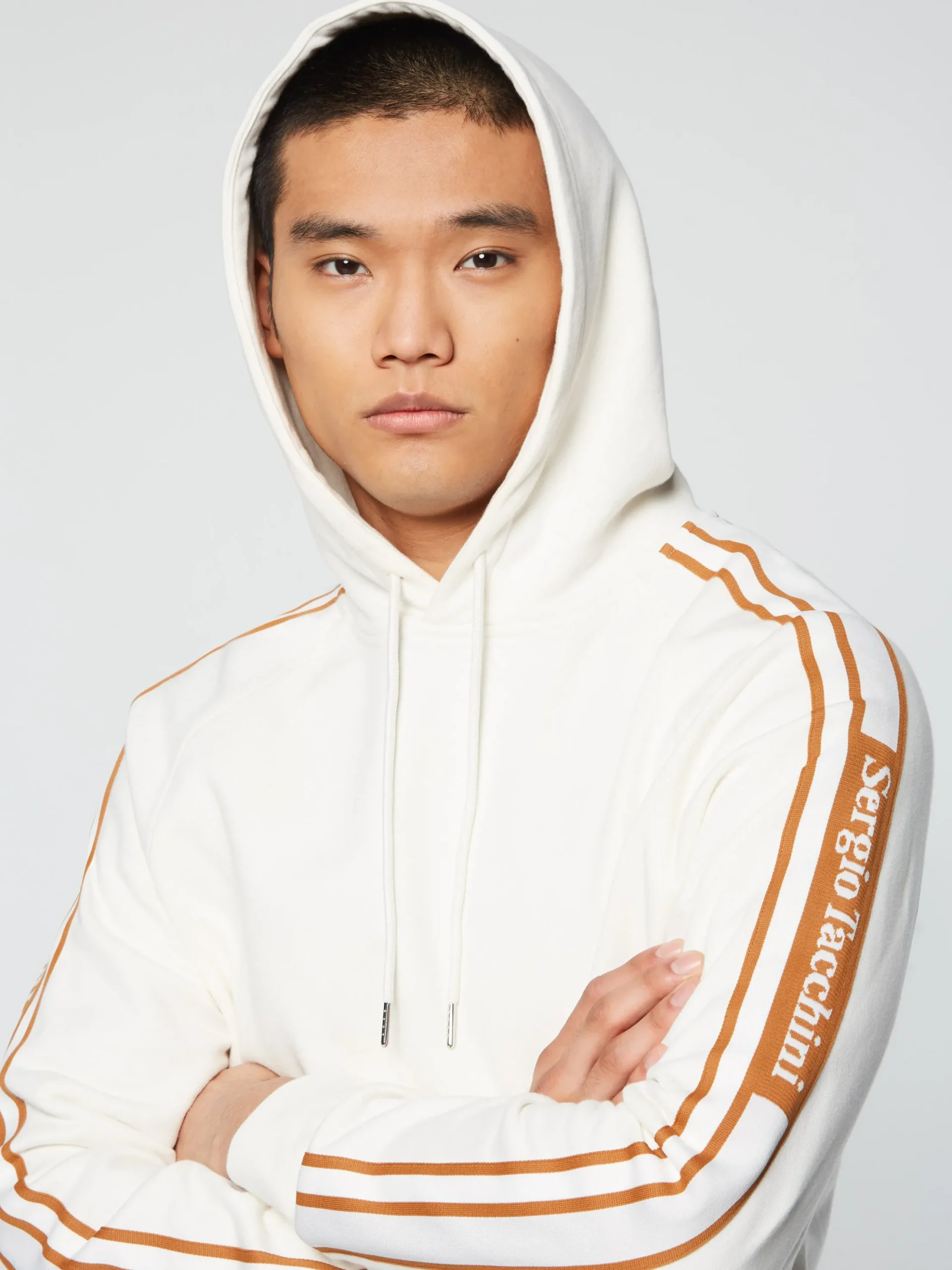 Sergio Tacchini Pereto Tape Hoodie- GARDENIA Outlet