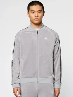 Sergio Tacchini Pereto Velour Track Jacket- SLEET Outlet