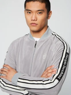 Sergio Tacchini Pereto Velour Track Jacket- SLEET Outlet