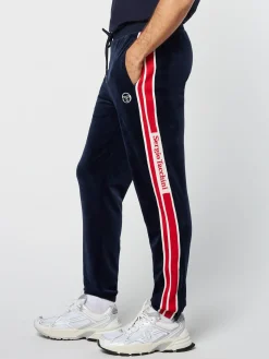 Sergio Tacchini Pereto Velour Track Pant- MARITIME BLUE Discount