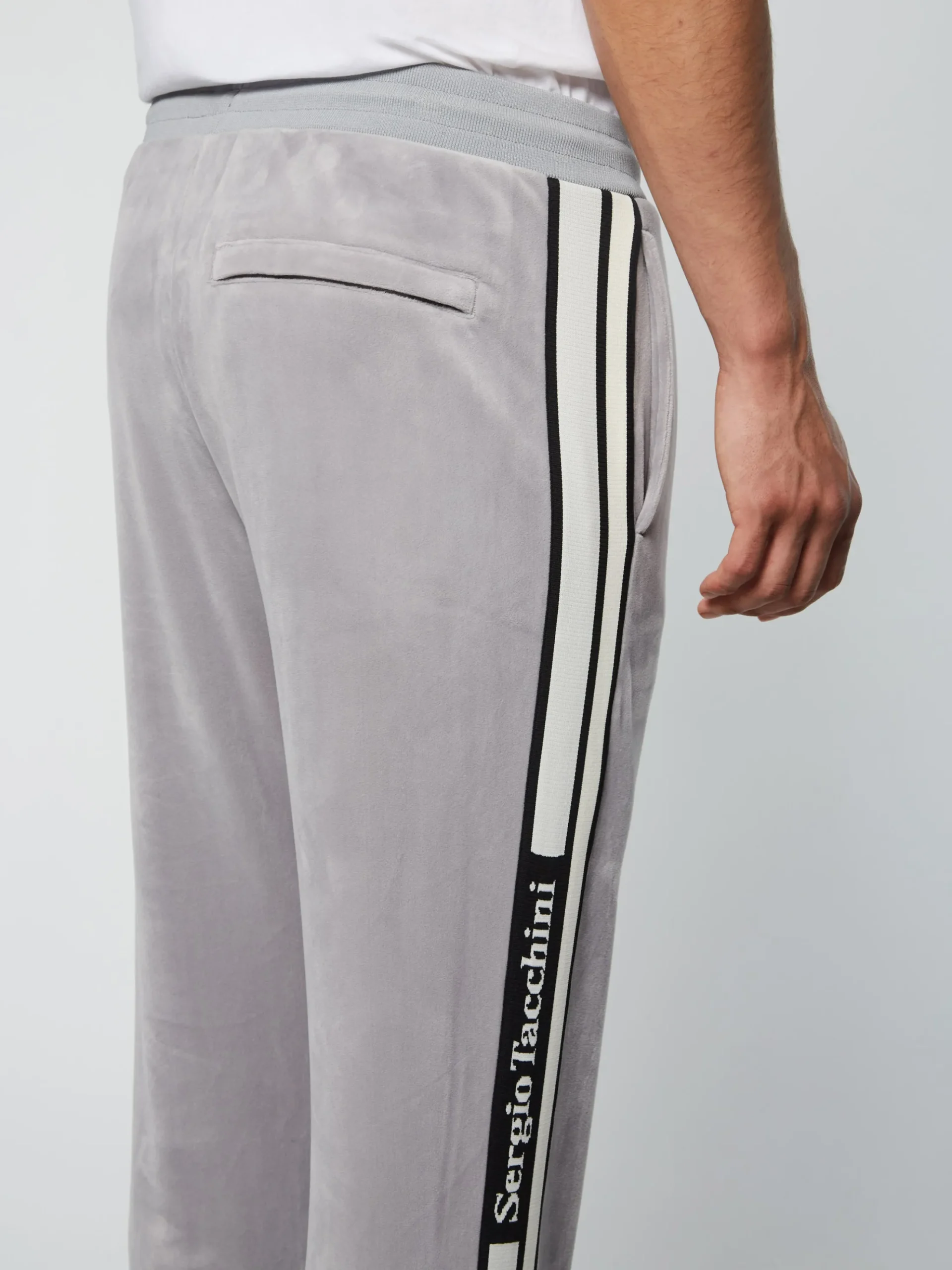 Sergio Tacchini Pereto Velour Track Pant- SLEET Online
