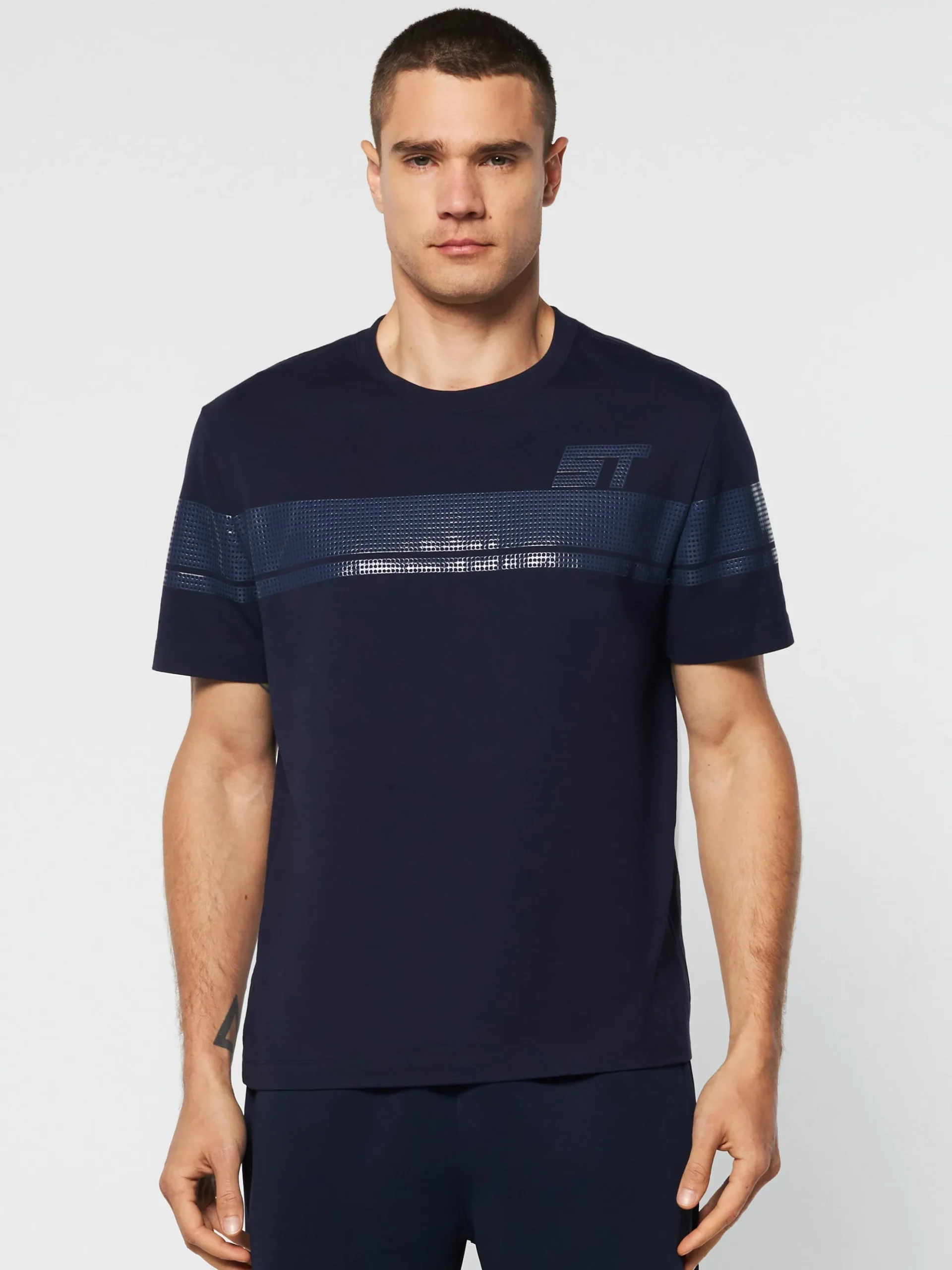 Sergio Tacchini Perforata T-Shirt- MARITIME BLUE Outlet