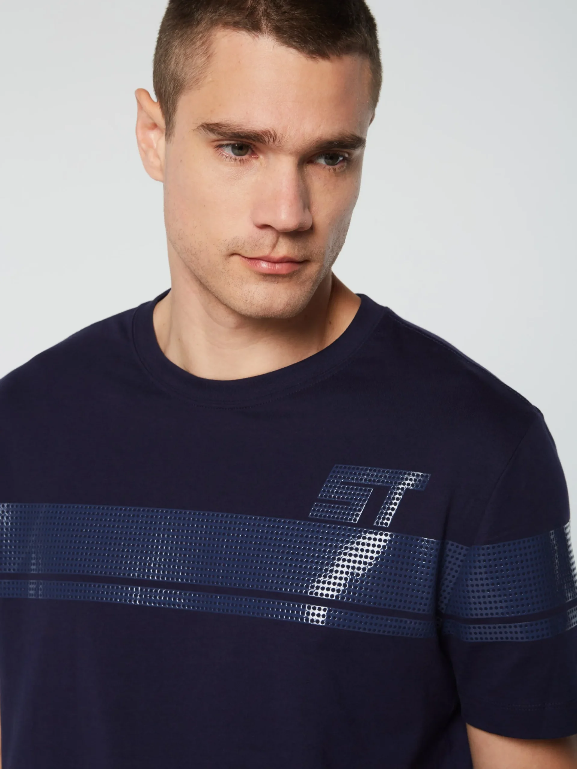 Sergio Tacchini Perforata T-Shirt- MARITIME BLUE Outlet