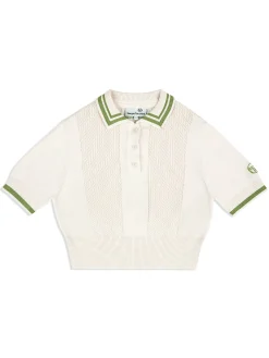 Sergio Tacchini Perla Knit Cropped Polo- GARDENIA Best