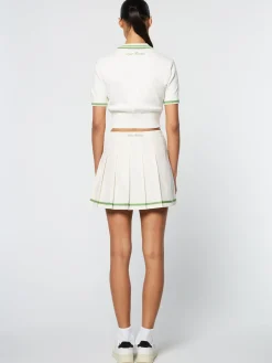 Sergio Tacchini Perla Knit Cropped Polo- GARDENIA Best