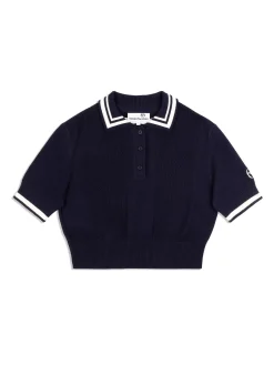 Sergio Tacchini Perla Knit Cropped Polo- MARITIME BLUE Hot