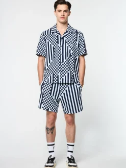 Sergio Tacchini Piastrella Terry Cabana Shirt- MARITIME BLUE Hot