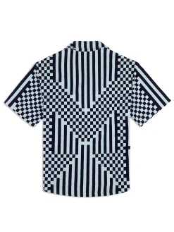Sergio Tacchini Piastrella Terry Cabana Shirt- MARITIME BLUE Hot