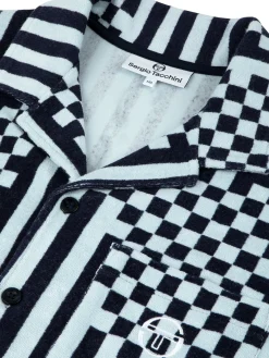 Sergio Tacchini Piastrella Terry Cabana Shirt- MARITIME BLUE Hot