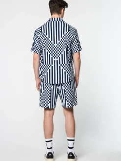 Sergio Tacchini Piastrella Terry Cabana Shirt- MARITIME BLUE Hot