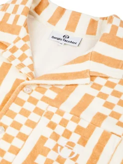 Sergio Tacchini Piastrella Terry Cabana Shirt- CANYON SUNSET Discount