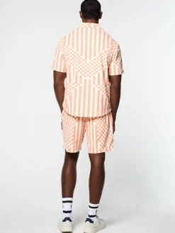 Sergio Tacchini Piastrella Terry Cabana Shirt- CANYON SUNSET Discount