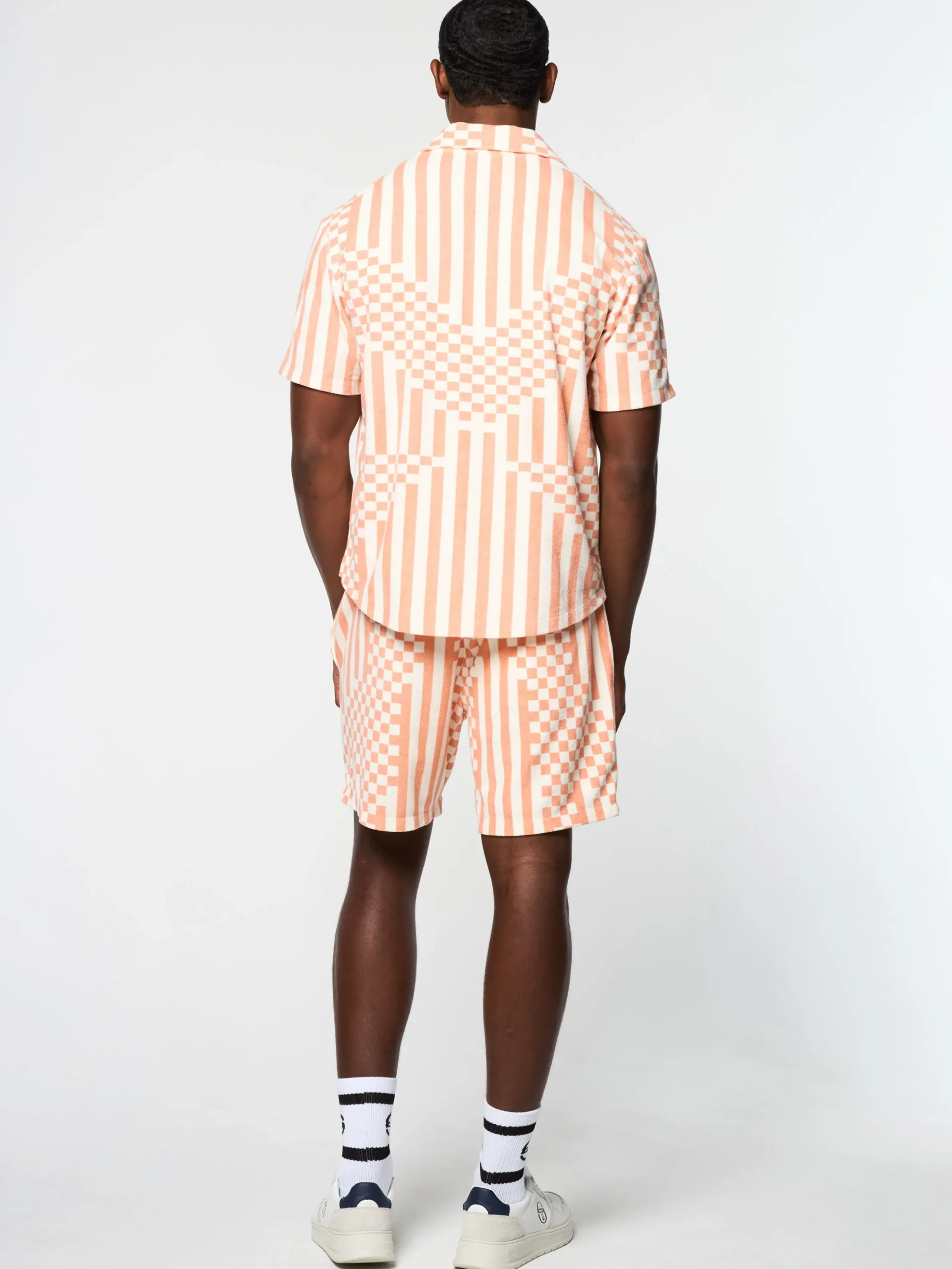 Sergio Tacchini Piastrella Terry Cabana Shirt- CANYON SUNSET Discount