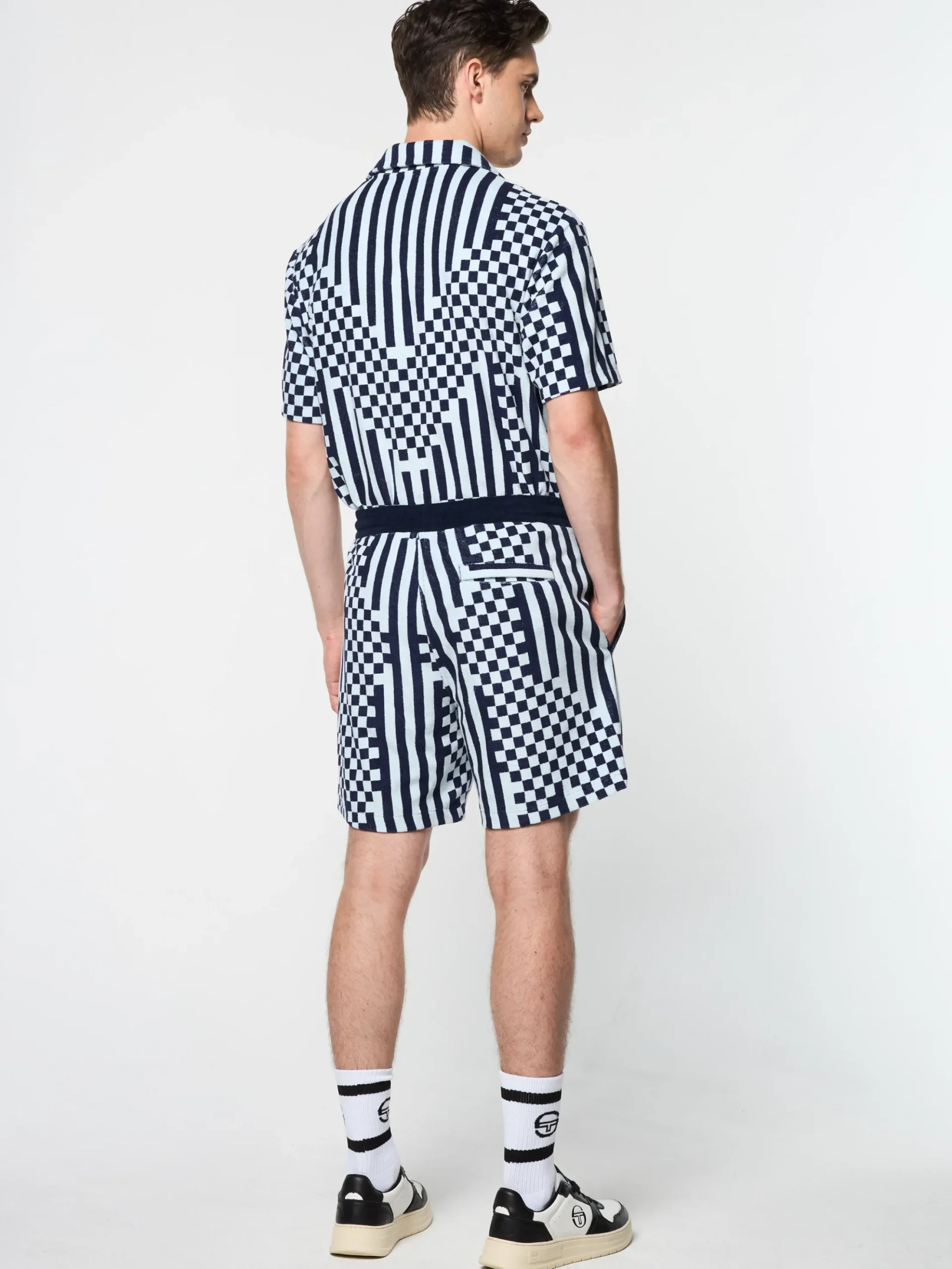 Sergio Tacchini Piastrella Terry Cabana Short- MARITIME BLUE Sale