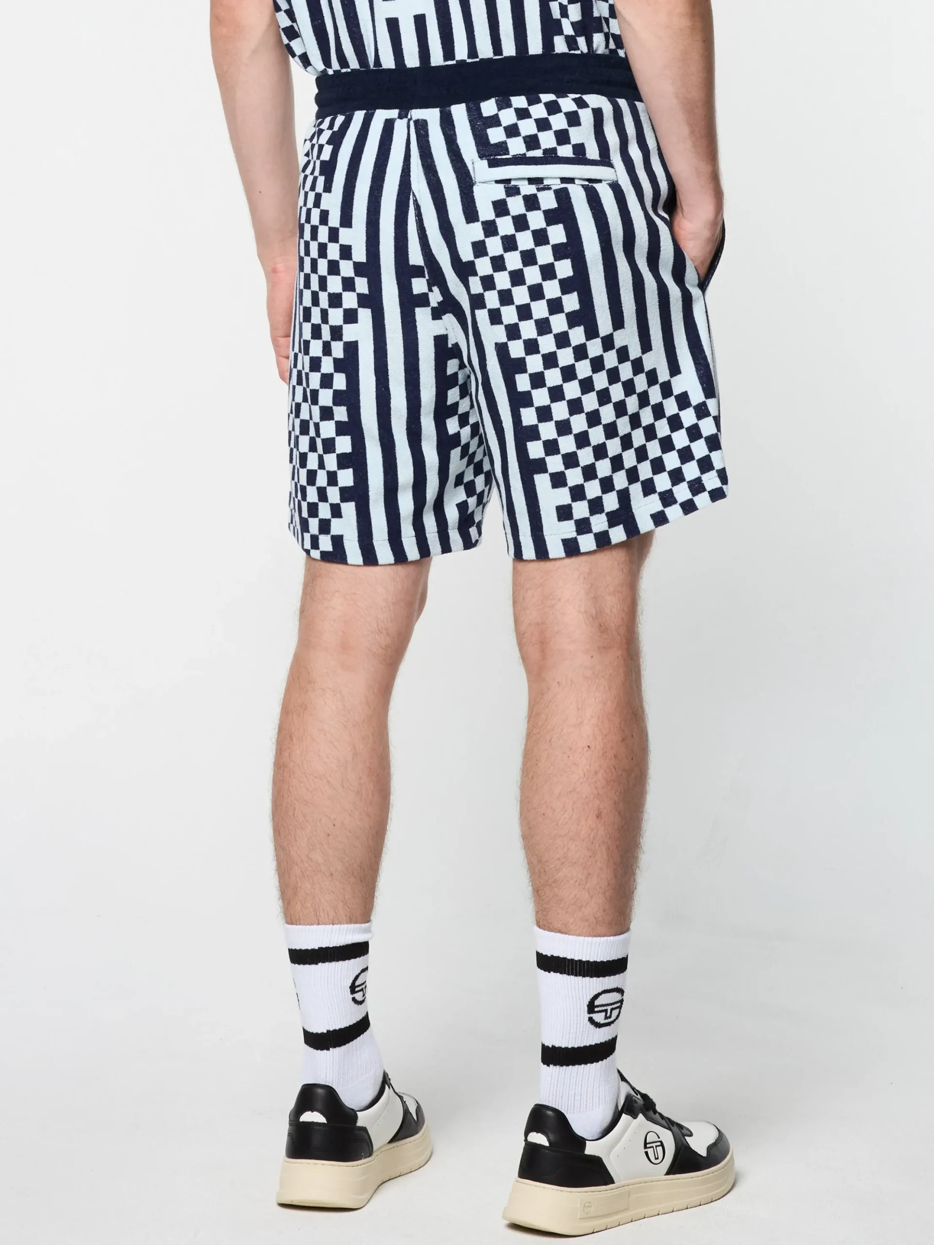 Sergio Tacchini Piastrella Terry Cabana Short- MARITIME BLUE Sale