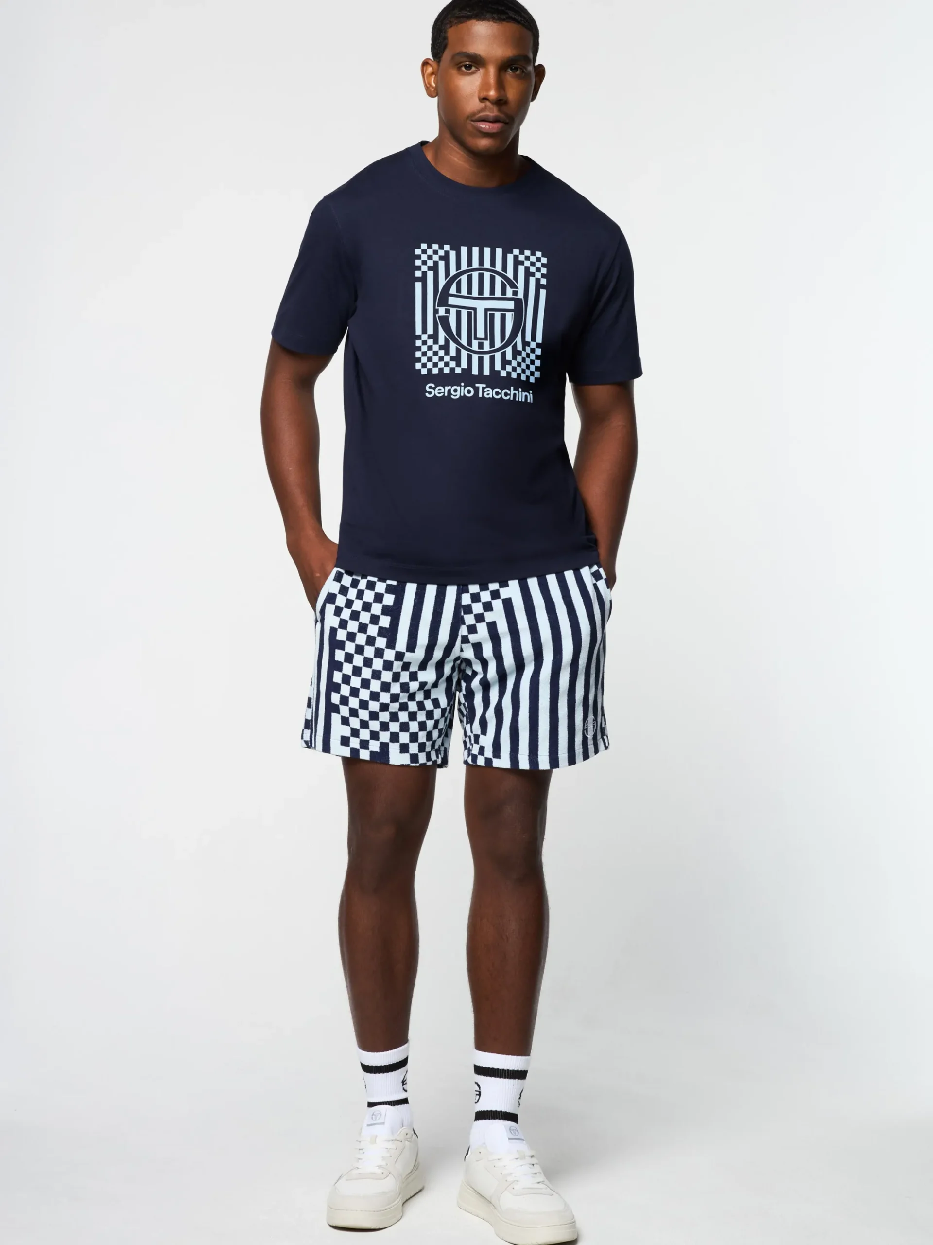Sergio Tacchini Piastrella T-Shirt- MARITIME BLUE New