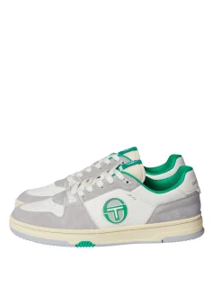 Sergio Tacchini Prime Shot DA Sneaker- Antique White/ Almond Oil/ Bright Green ANTIQUE WHITE/ALMOND OIL/BRIGHT GREEN Clearance