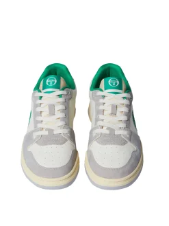 Sergio Tacchini Prime Shot DA Sneaker- Antique White/ Almond Oil/ Bright Green ANTIQUE WHITE/ALMOND OIL/BRIGHT GREEN Clearance