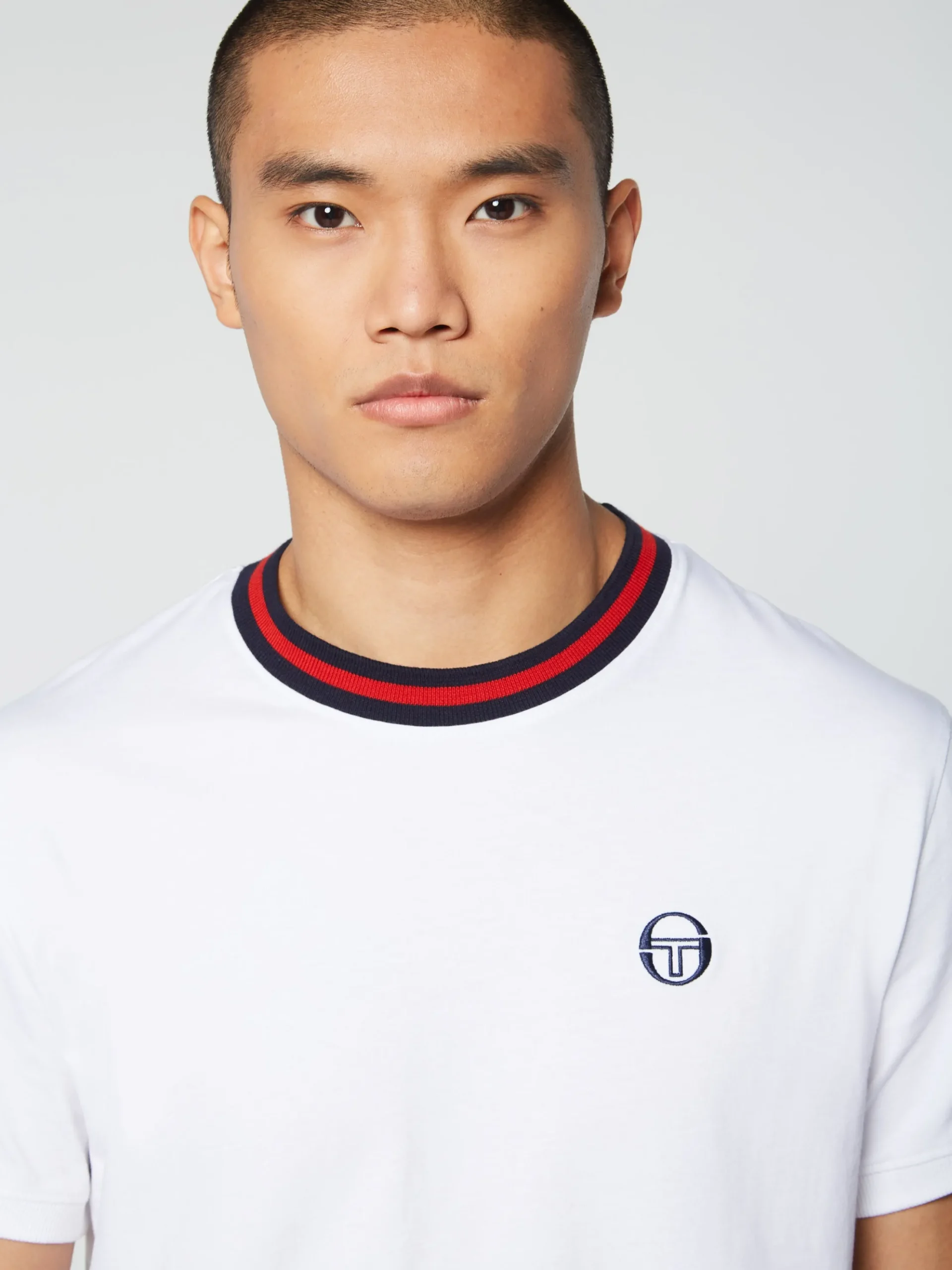 Sergio Tacchini Rainer T-Shirt- White/ Adrenaline Rush WHITE/ADRENALINE RUSH Online