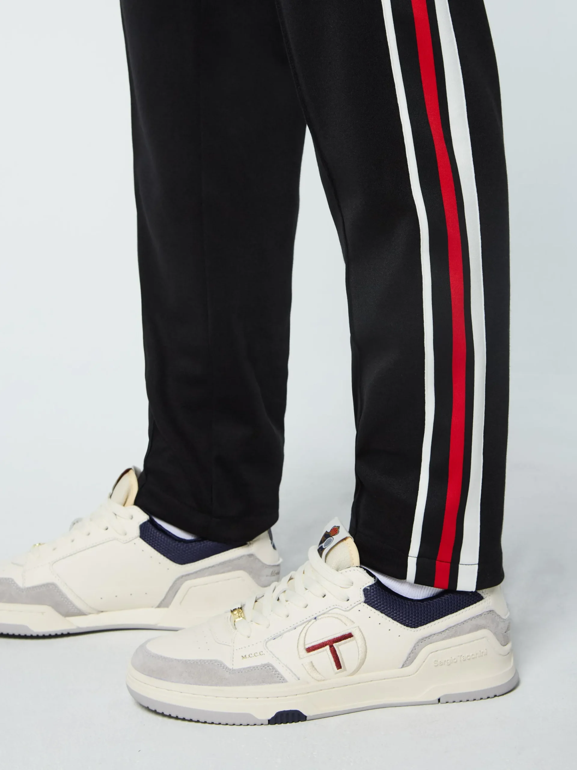 Sergio Tacchini Renshaw Tape Track Pant- BLACK Discount