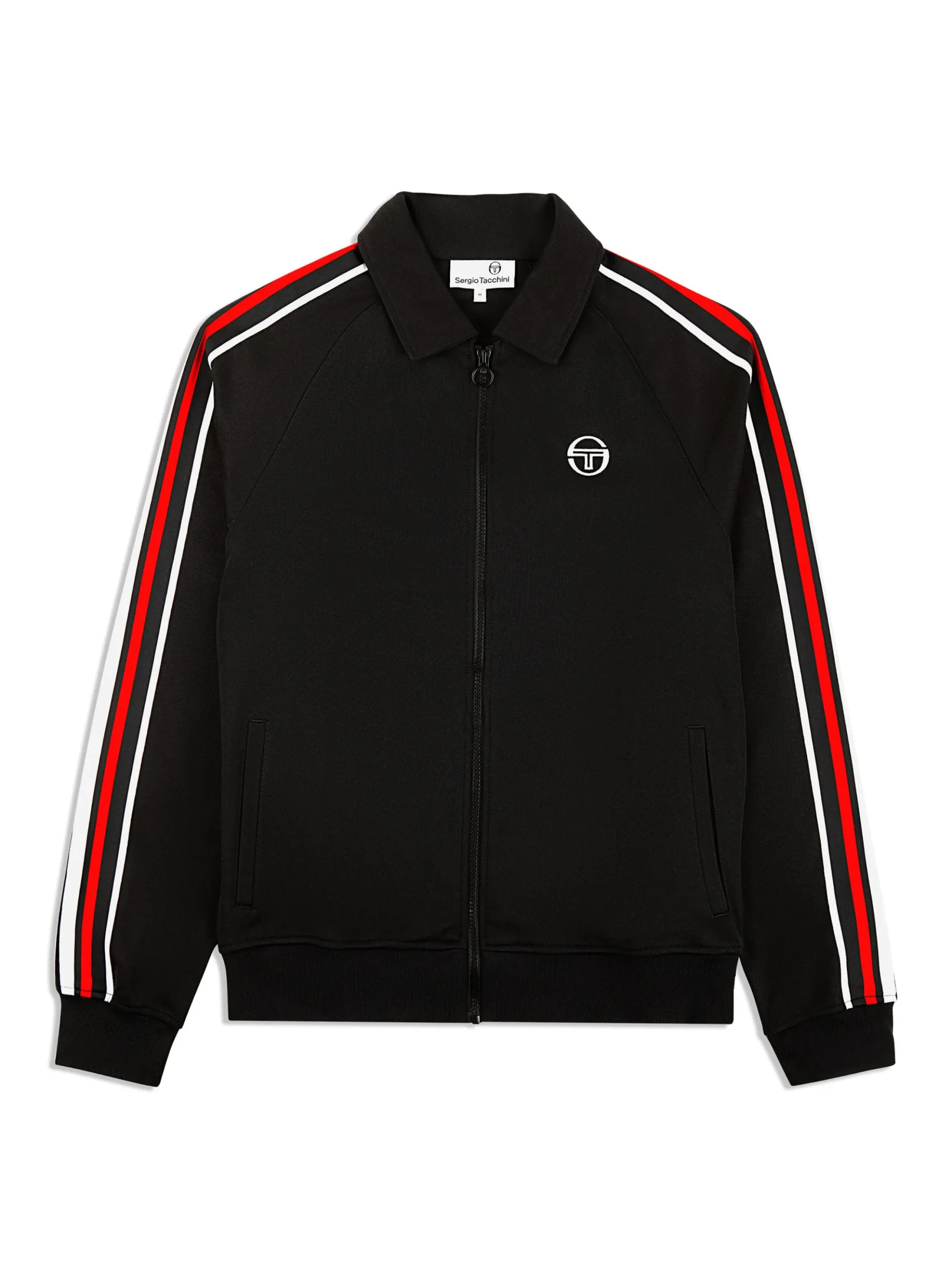 Sergio Tacchini Renshaw Tape Track Top- BLACK Outlet