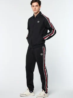 Sergio Tacchini Renshaw Tape Track Top- BLACK Outlet