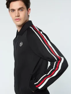 Sergio Tacchini Renshaw Tape Track Top- BLACK Outlet
