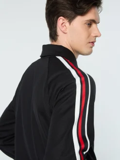 Sergio Tacchini Renshaw Tape Track Top- BLACK Outlet