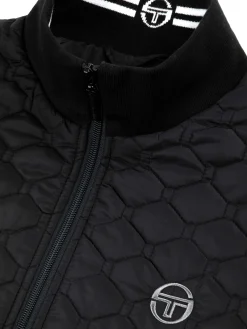 Sergio Tacchini Sapri Quilted Track Jacket- BLACK BEAUTY Best