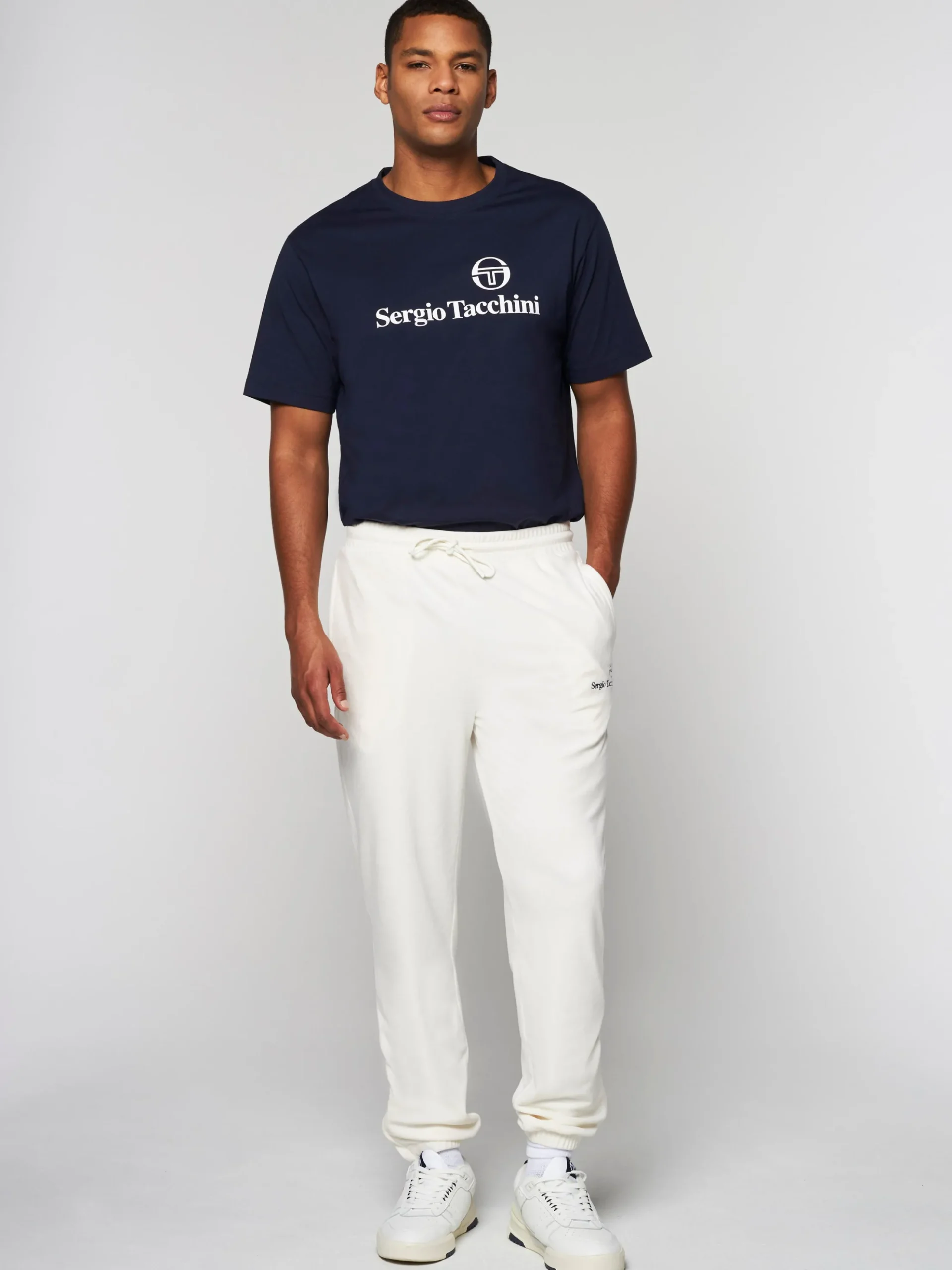 Sergio Tacchini Scopeto Velour Pant- Poinciana/ Gardenia POINCIANA/GARDENIA New